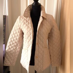 Banana Republic Beige Quilted Puffer Jacket